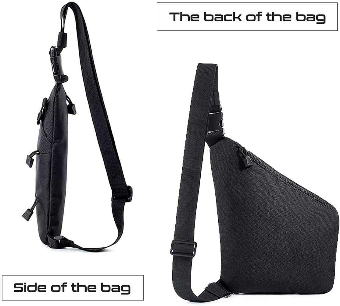Left Right Shoulder Chest Bag Concealed Carry Tactical Gun Storage Bag for Men