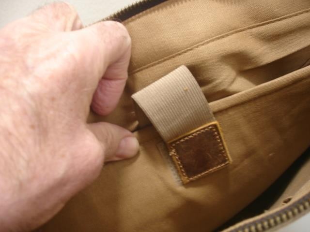 Manificent Laptop Messenger Bag Brown Leather Canvas Shoulder Strap Briefcase
