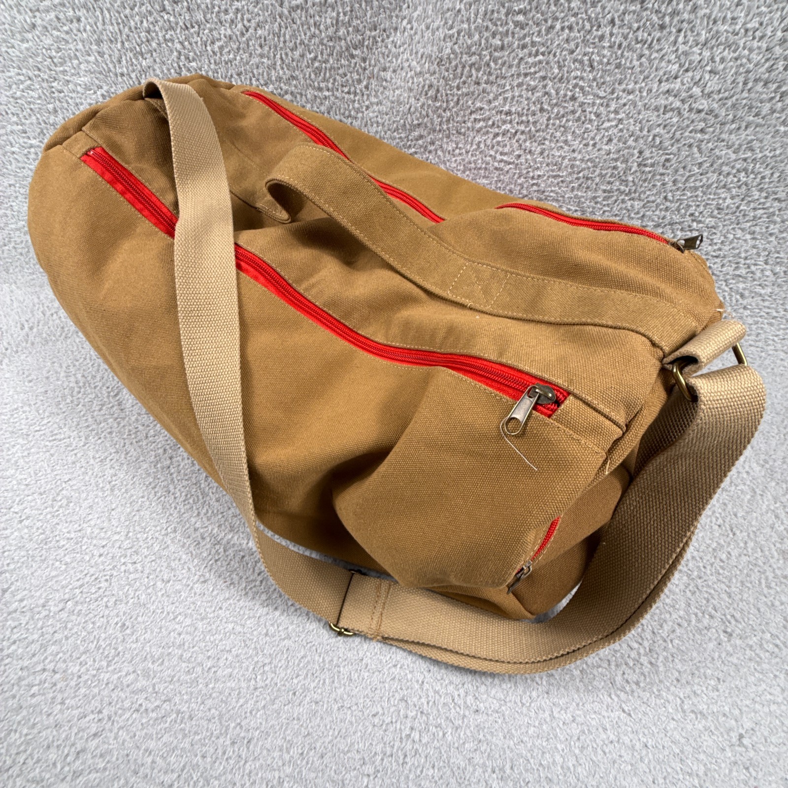 Kimes Ranch Bag Canvas Khaki Large Duffle Travel Western Cowboy Gear Gym Carry