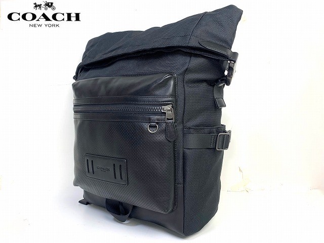 COACH Free Men s Mixed Material Terrain Roll Top Daypack Backpack
