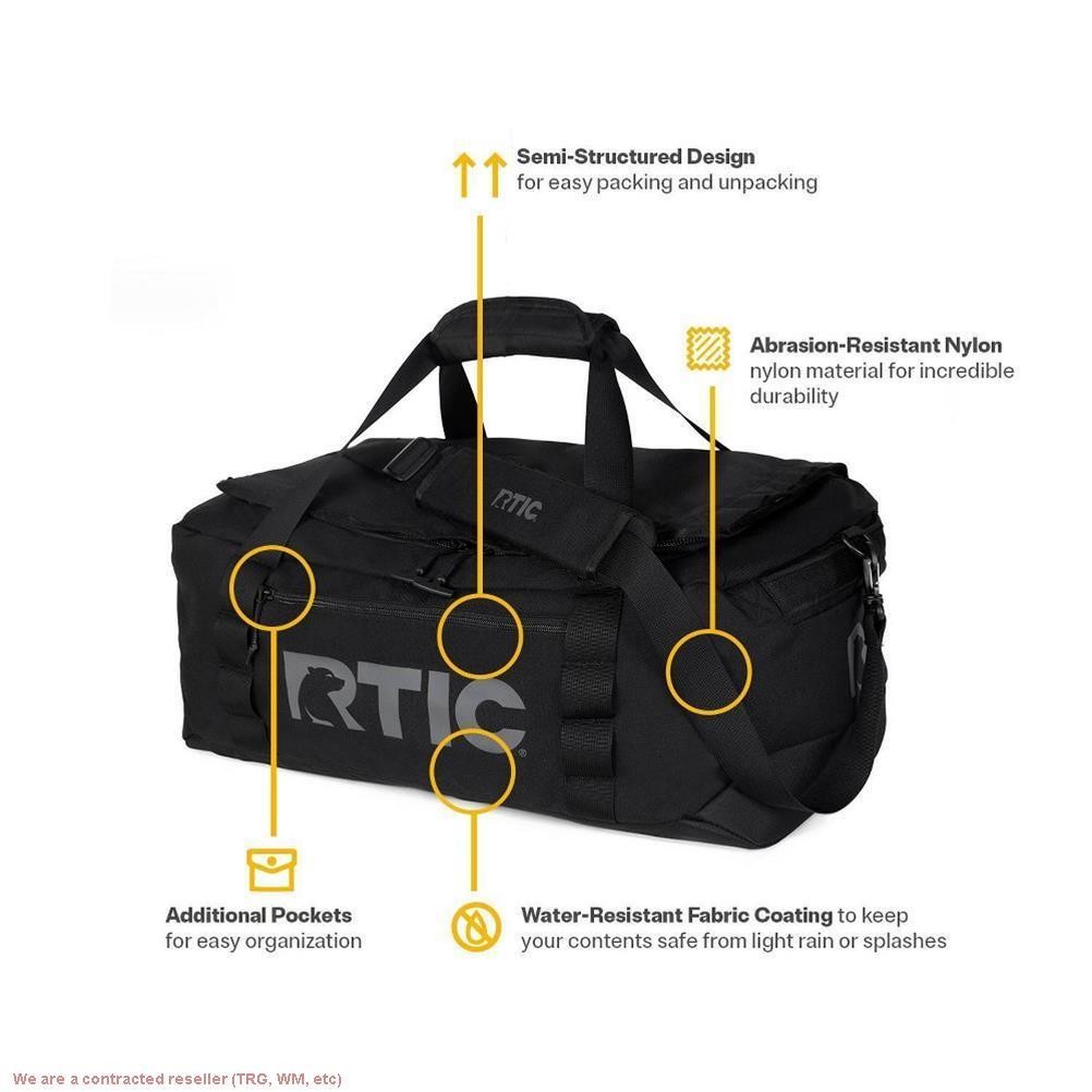 45L RTIC Outdoors Road Trip Structured Collapsible Duffle Bag Medium – Black
