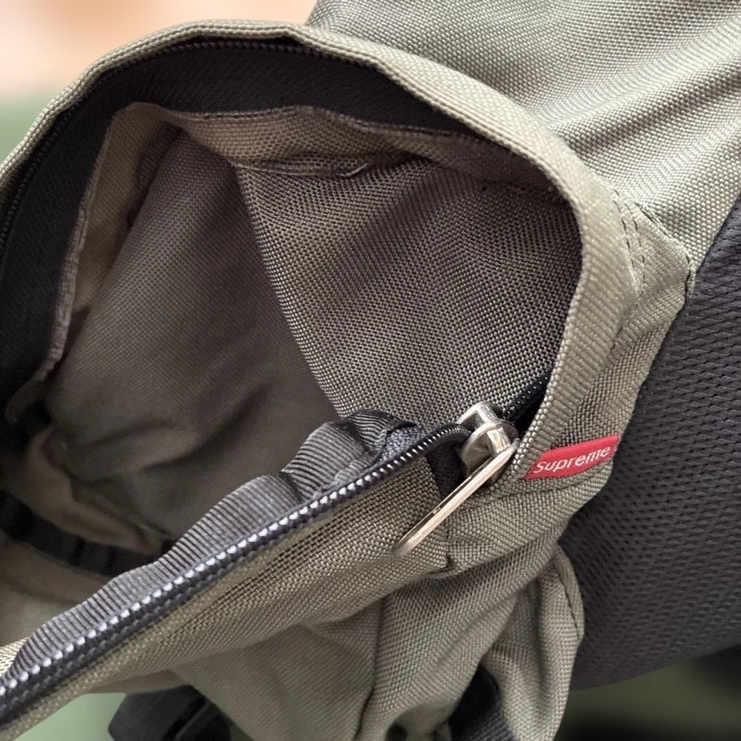 90s Supreme Backpack Olive USA Made Rare Vintage Skate Nylon Used