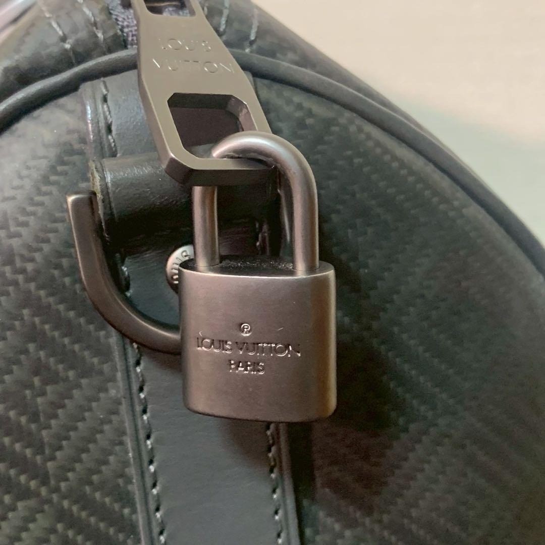 LOUIS VUITTON N41418 Damier Graphite Keepall Bandouliere 45 Bag Used