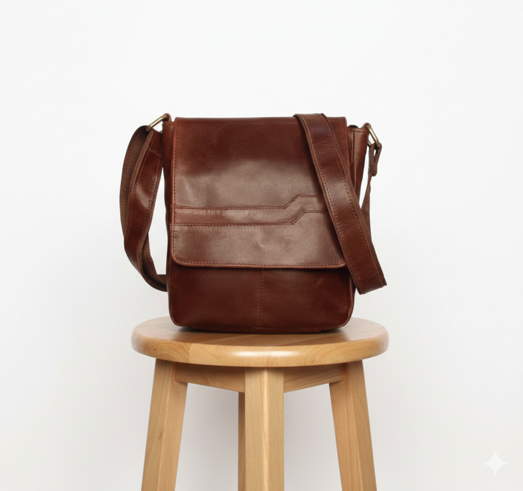 9 In Buffalo Leather Crossbody Sling Bag Purse Satchel Handbag Messenger Bags