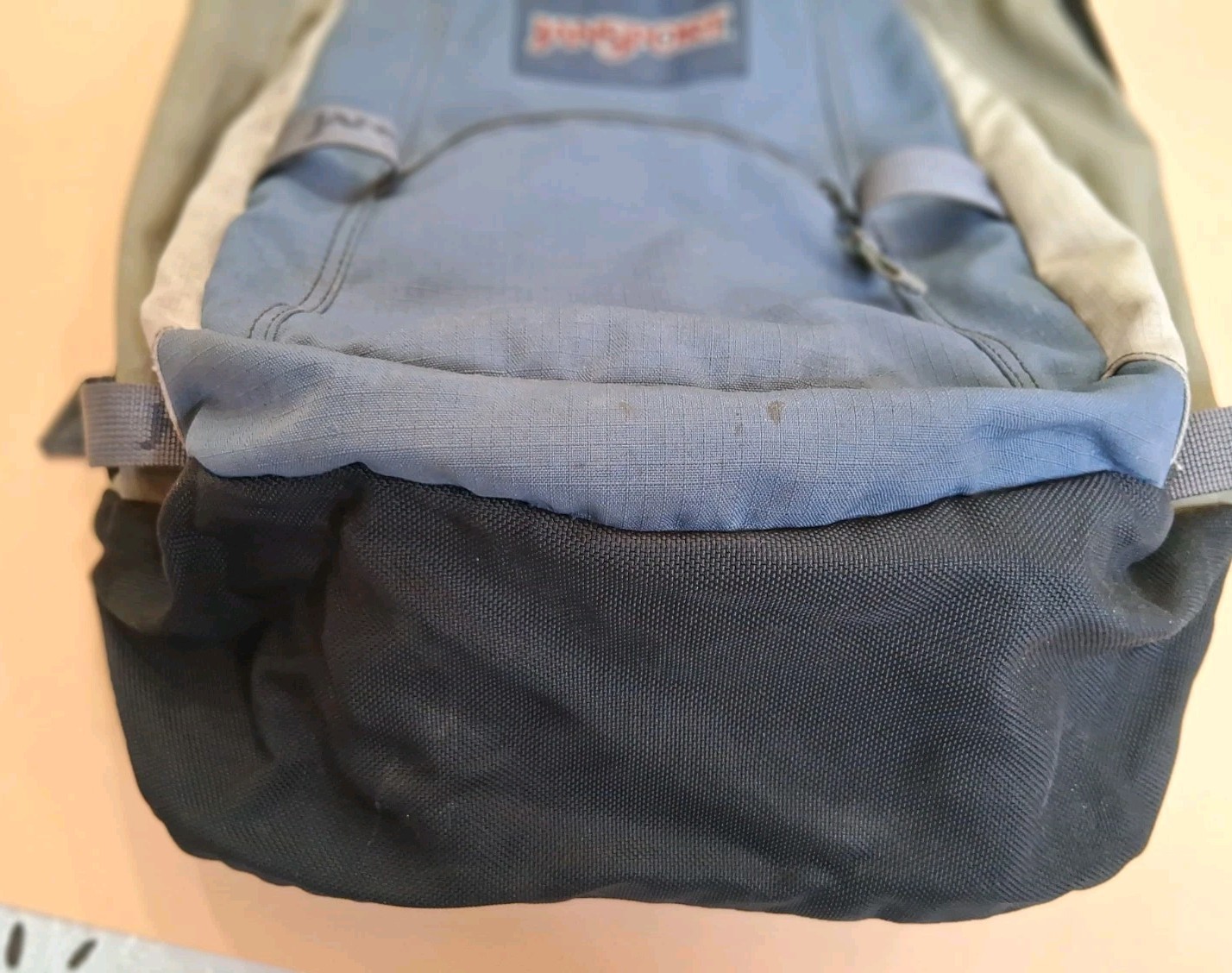 🤩 Vintage JANSPORT Blue Brown Bl. Multi Compartment Backpack Unisex School Bag