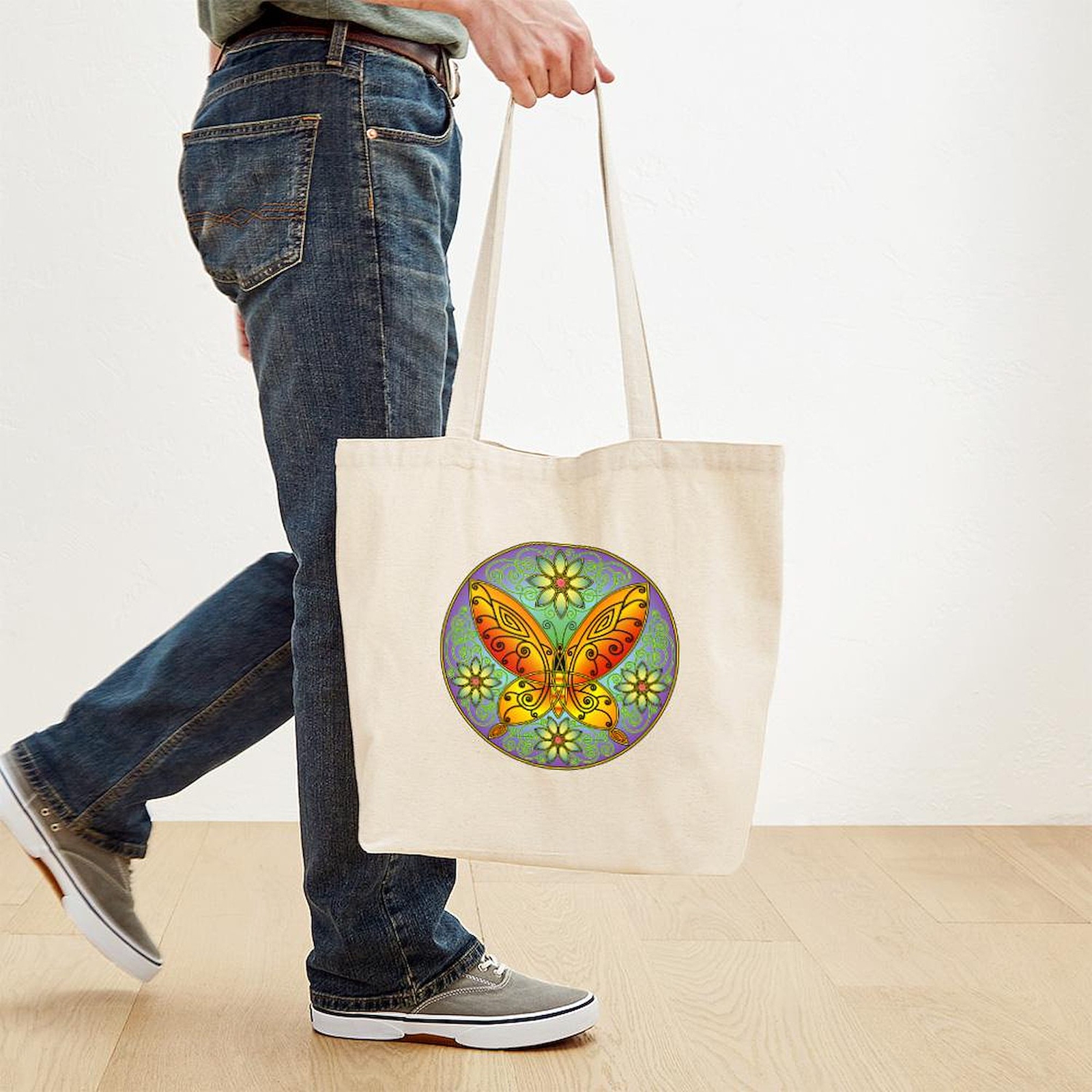 CafePress Celtic Butterfly (Orange) Tote Bag (196661925)