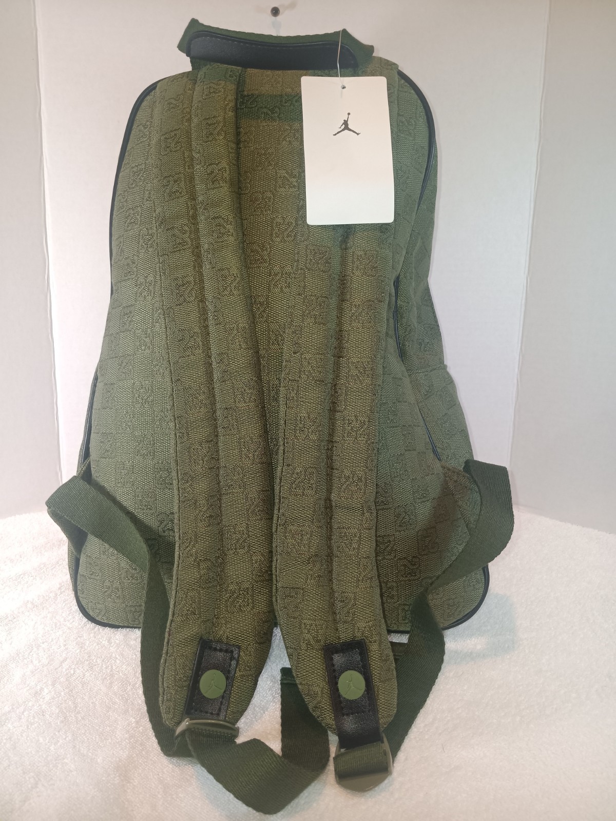 New Authentic Jordan Monogram Jumpman Backpack Olive Green