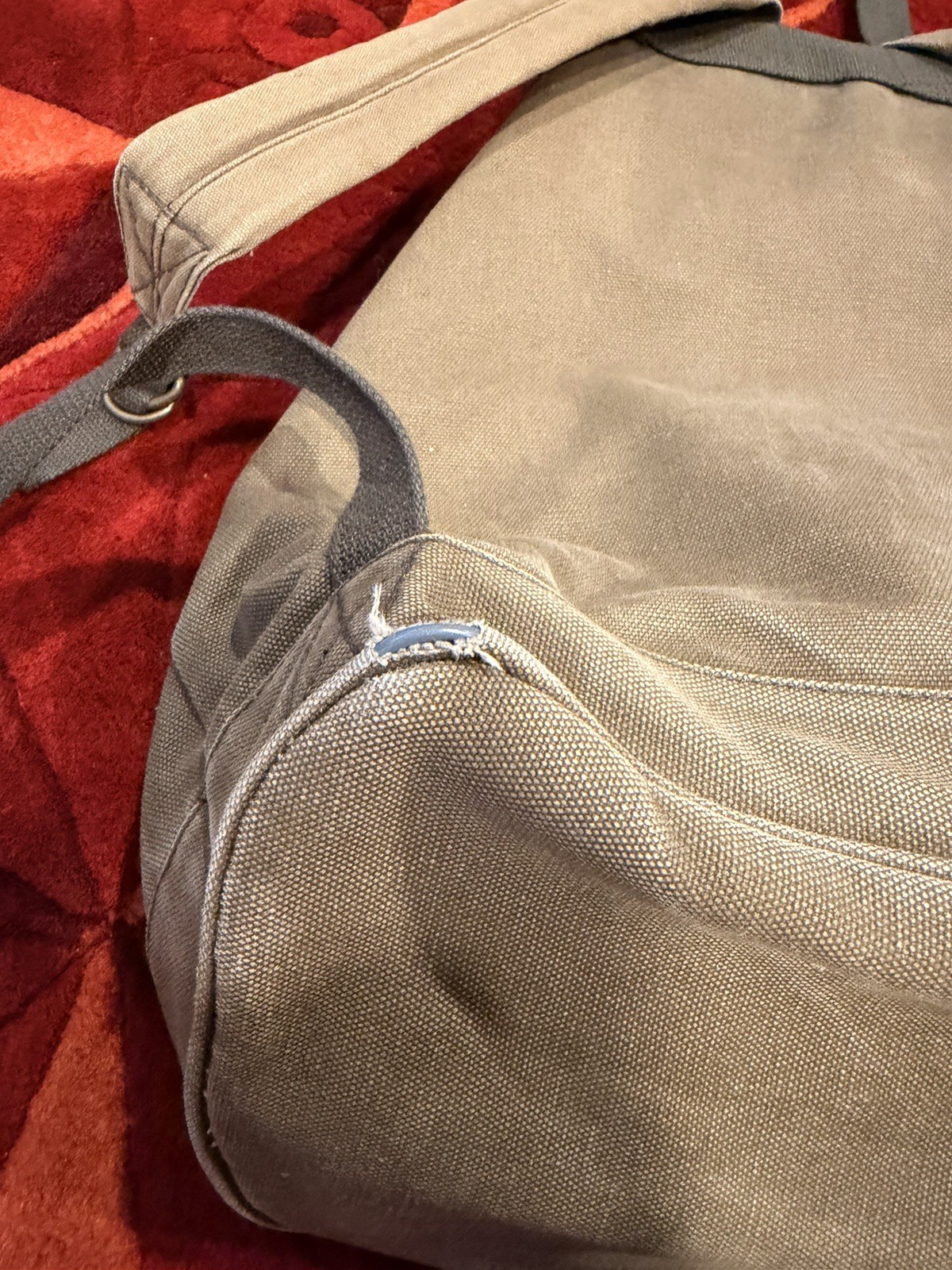 vintage high sierra backpack brown canvas leather rucksack hiking