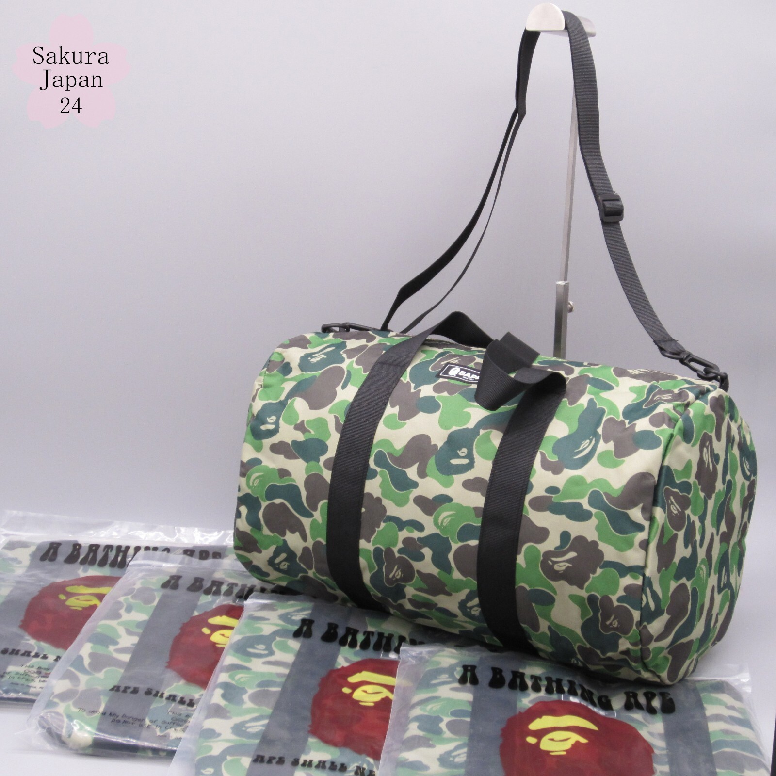 10 Set BAPE A Bathing Ape Duffle Bag Camo Green 2020 Spring Magazine Free Gift