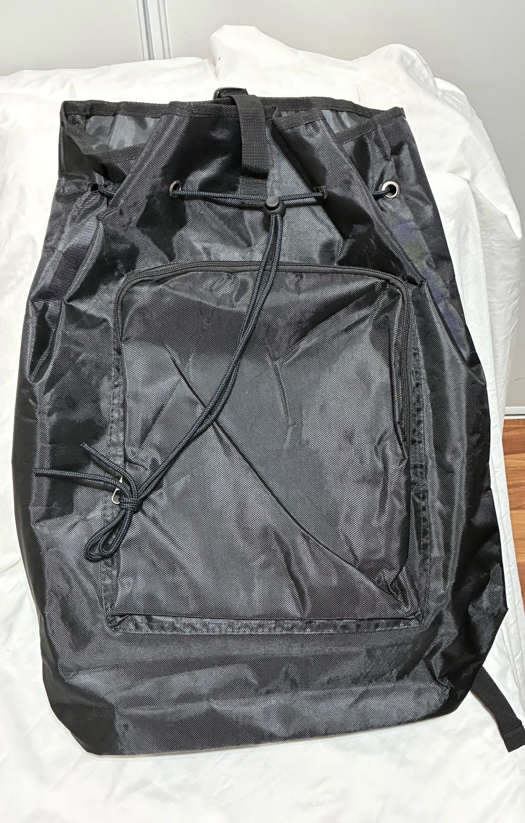 Large black thick fabric backpack for any use NWOT very nice