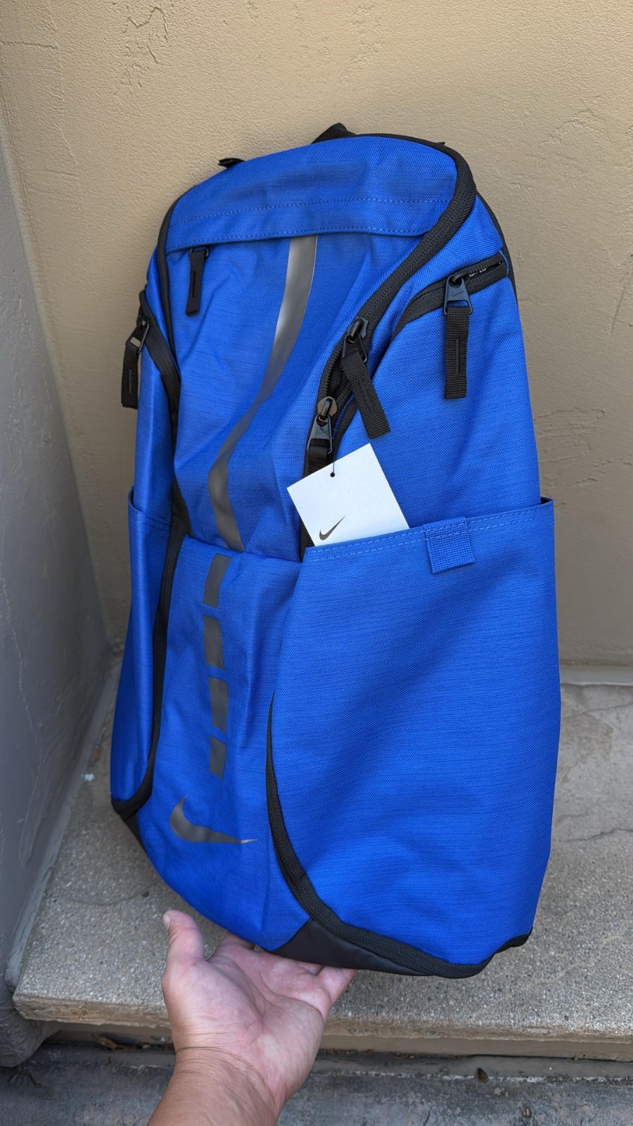 Nike Hoops Elite Pro Backpack Gym Bag BA5554-480 Basketball Game Royal Blue Grey
