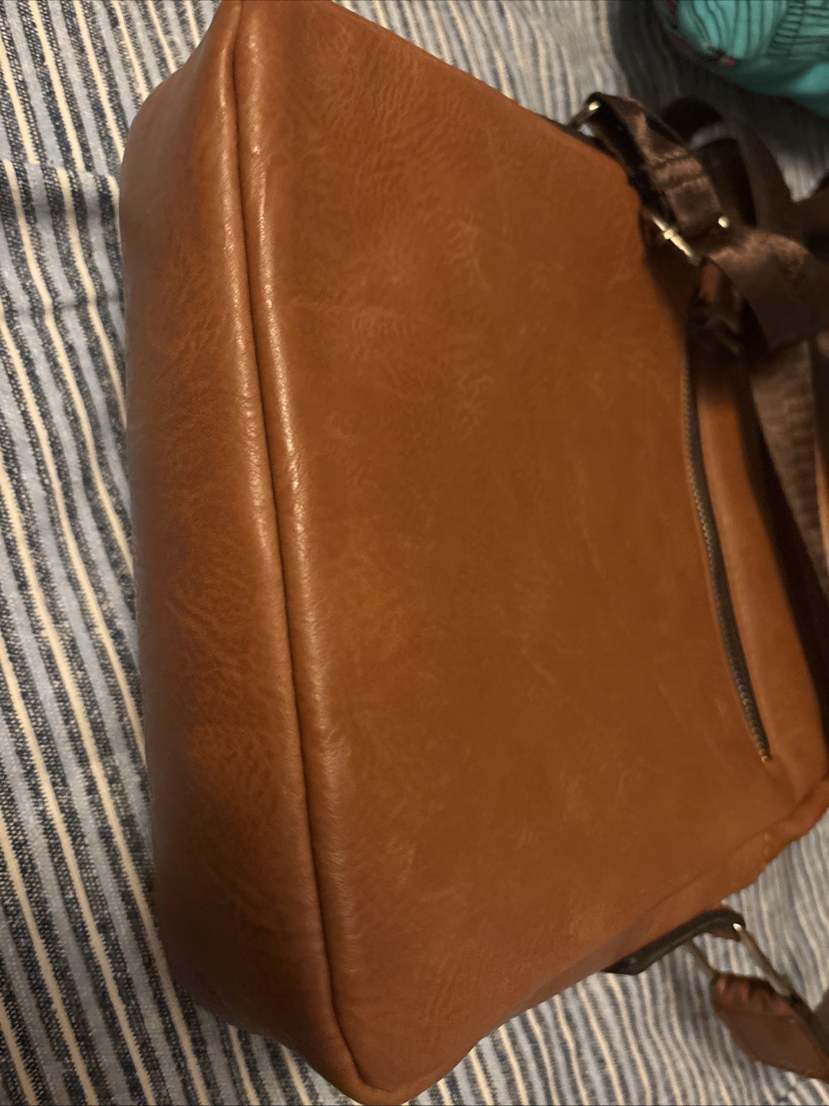 WEIXIER Brown Solid Crossbody Bag for Men, Shoulder Strap, Zip Closure