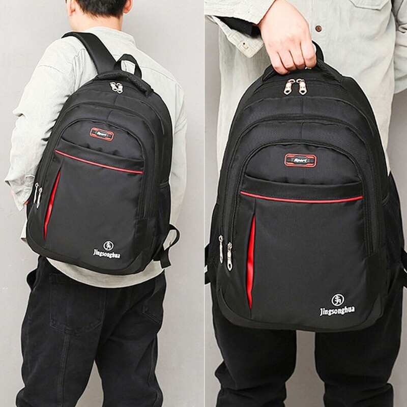 Men’s Waterproof Backpack Laptop Bag for Work Travel School USB Charging Port