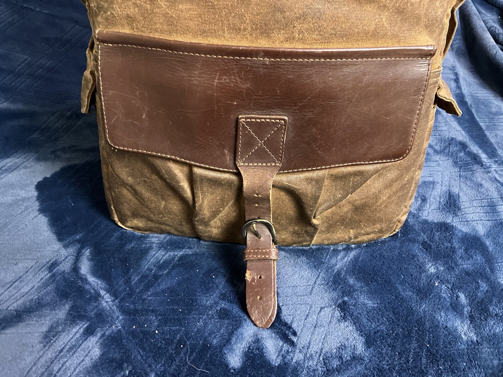 Mission Mercantile Backpack Waxed Canvas Leather Large Laptop Day Bag ISSUES