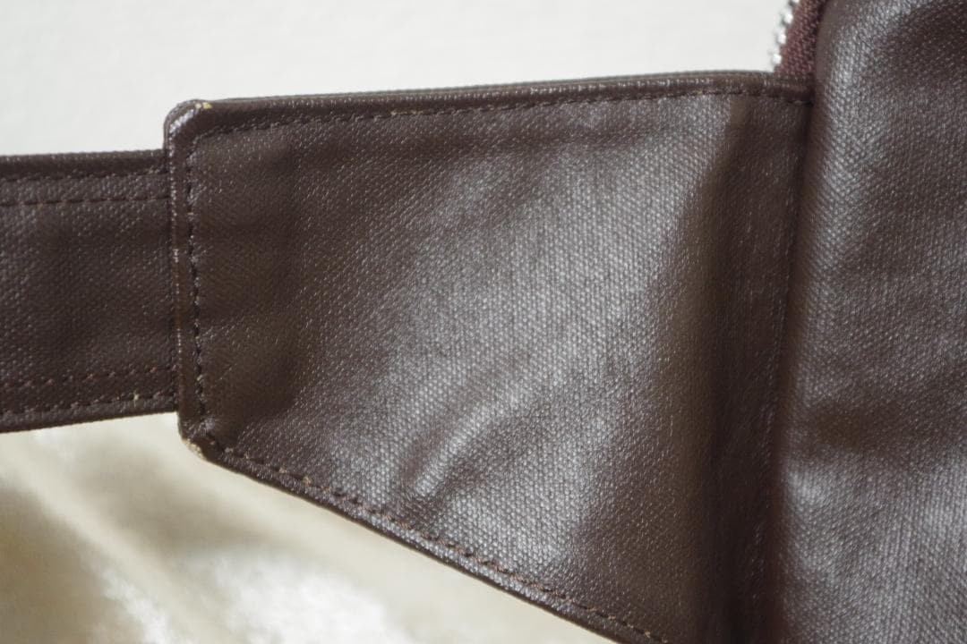 Authentic Yoshida Kaban PORTER Brown Leather Body Waist Bag 18cm x 29cm SizeYo