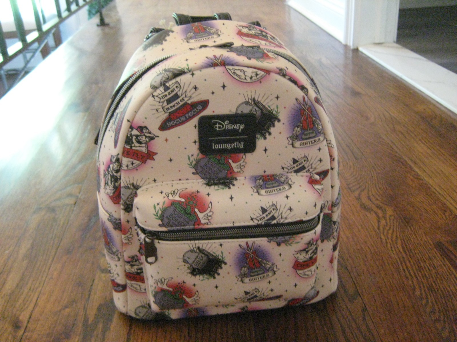 Loungefly Disney Hocus Pocus Tattoo Icons Mini Backpack Wallet Set! Binx