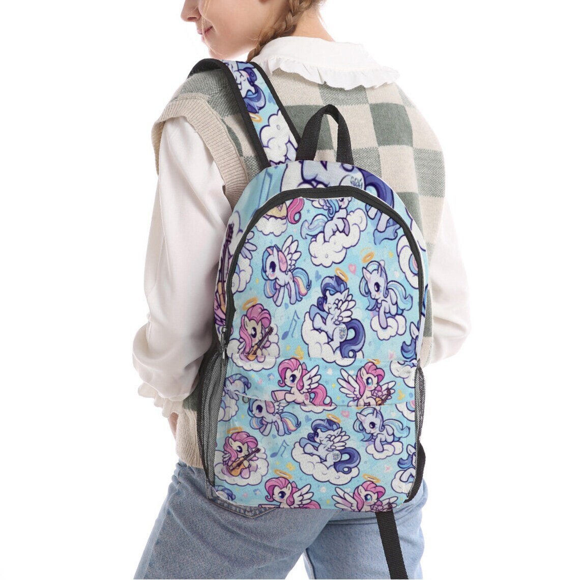 Pony Heaven Pattern All Over Print Backpack Travel Backpack 17.3″ x 10.2″ x 5.9″