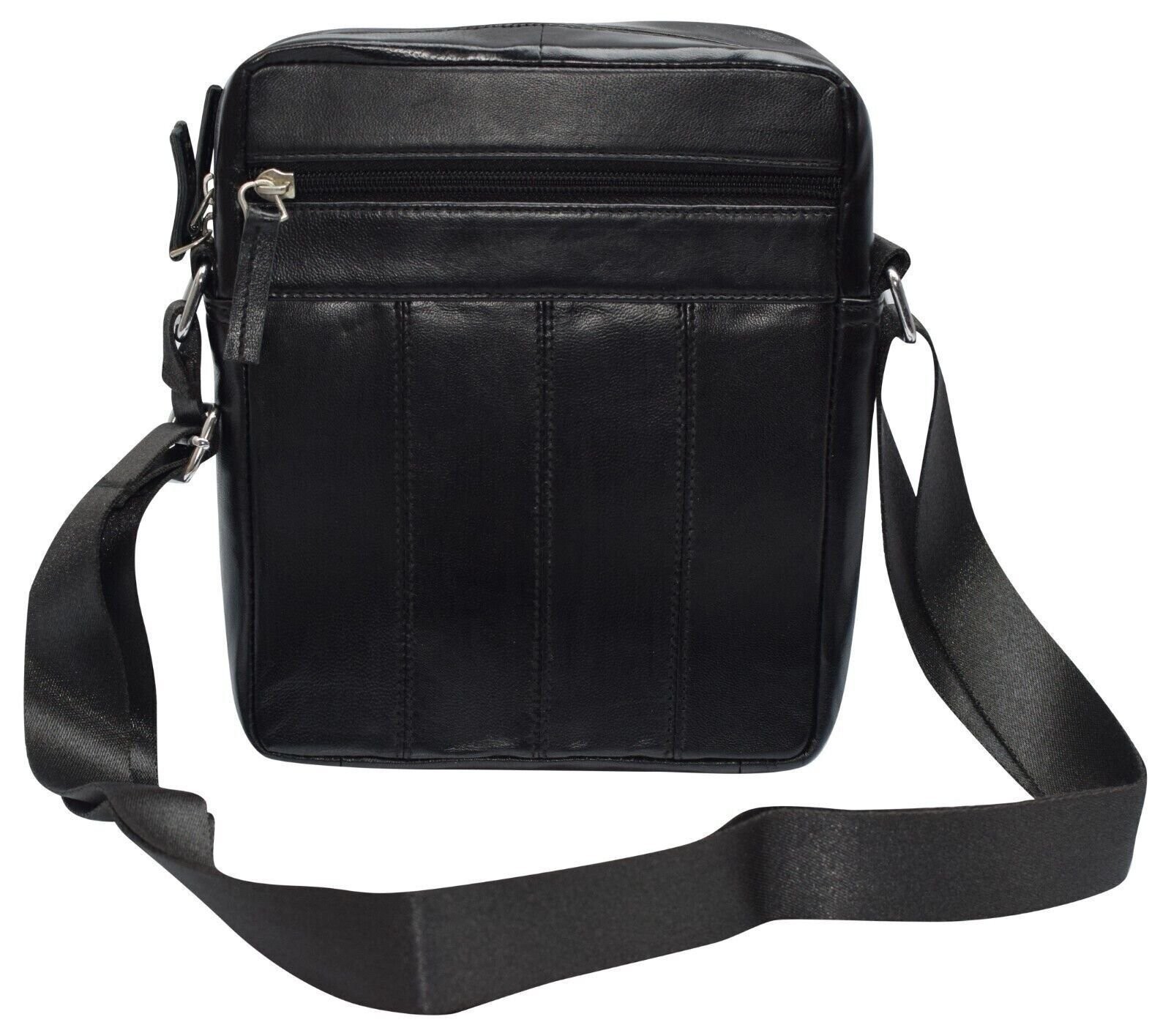 Genuine Leather Messenger Bag for Men Adjustable Shoulders Sling Crossbody Bag