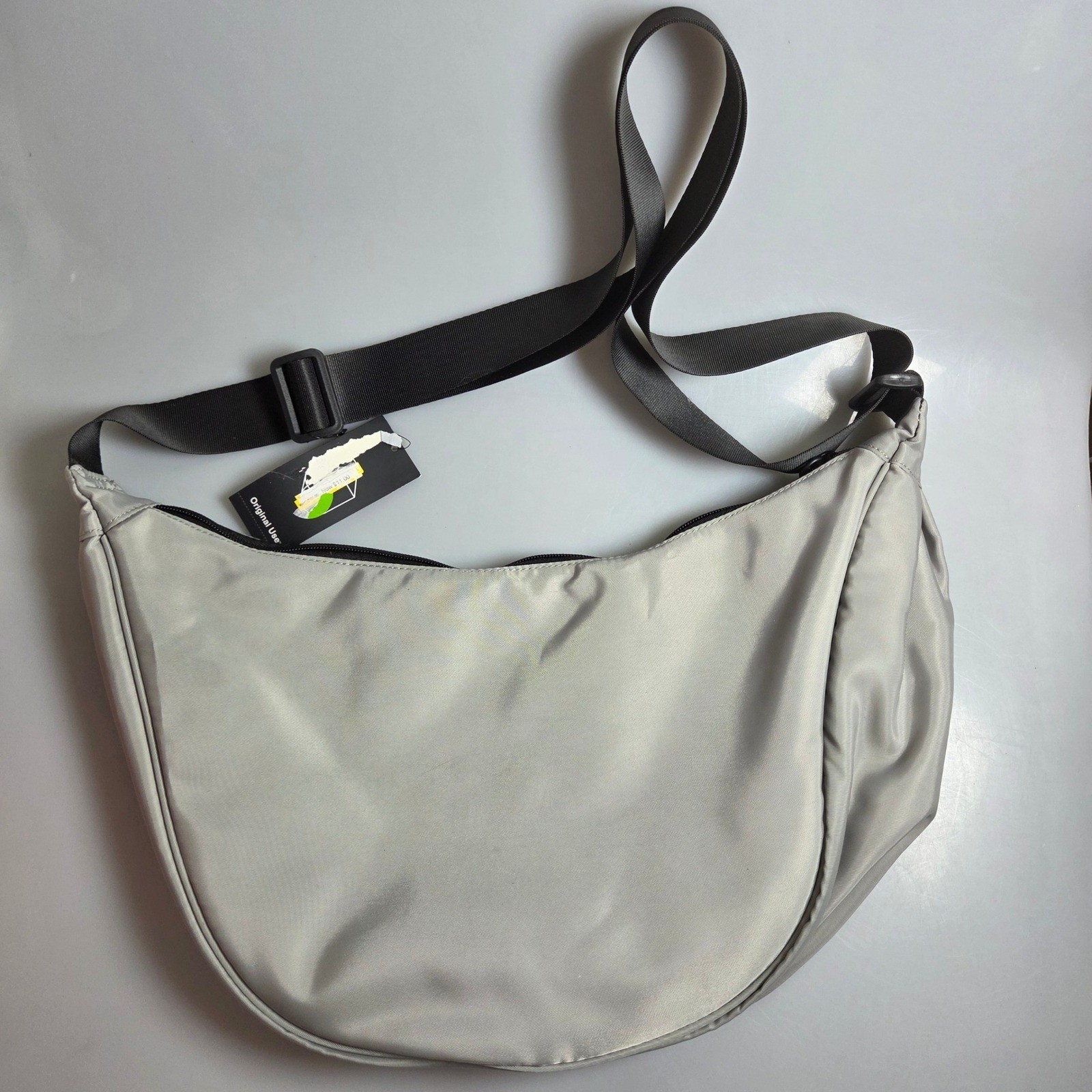 Original Use Gray Crescent Crossbody Sling Bag Adjustable Strap NWT