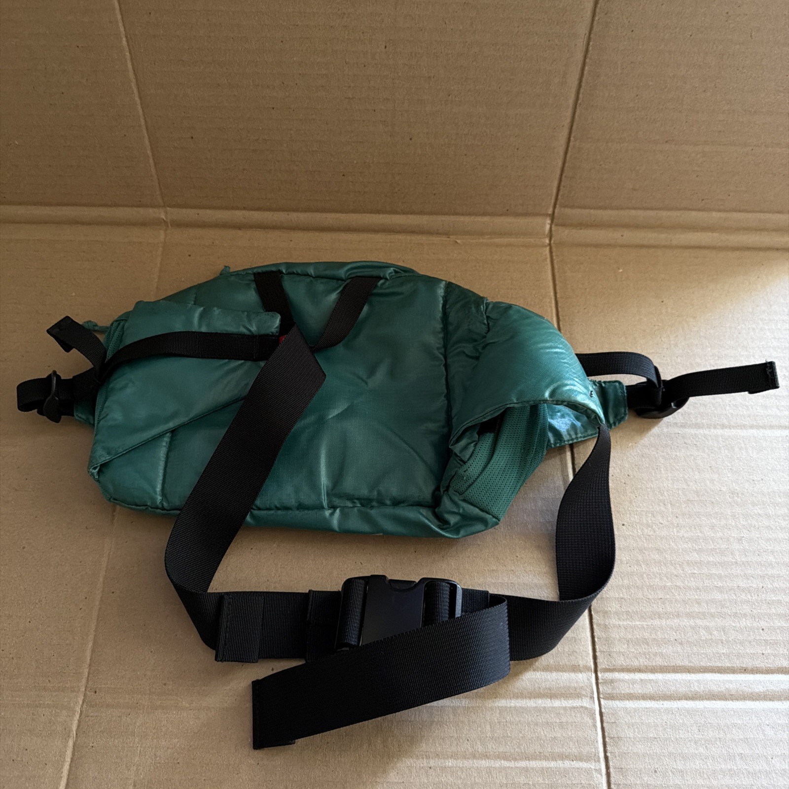AUTHENTIC preowned SUPREME waist bag teal GREEN fanny pack FW17 pockets PLUS vgc