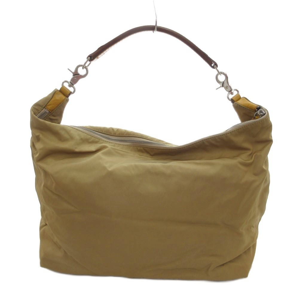 Daniel&Bob Khaki Yellow Beige 3W Shoulder Bag, Vintage, 11.8″ x 10″ x 5″