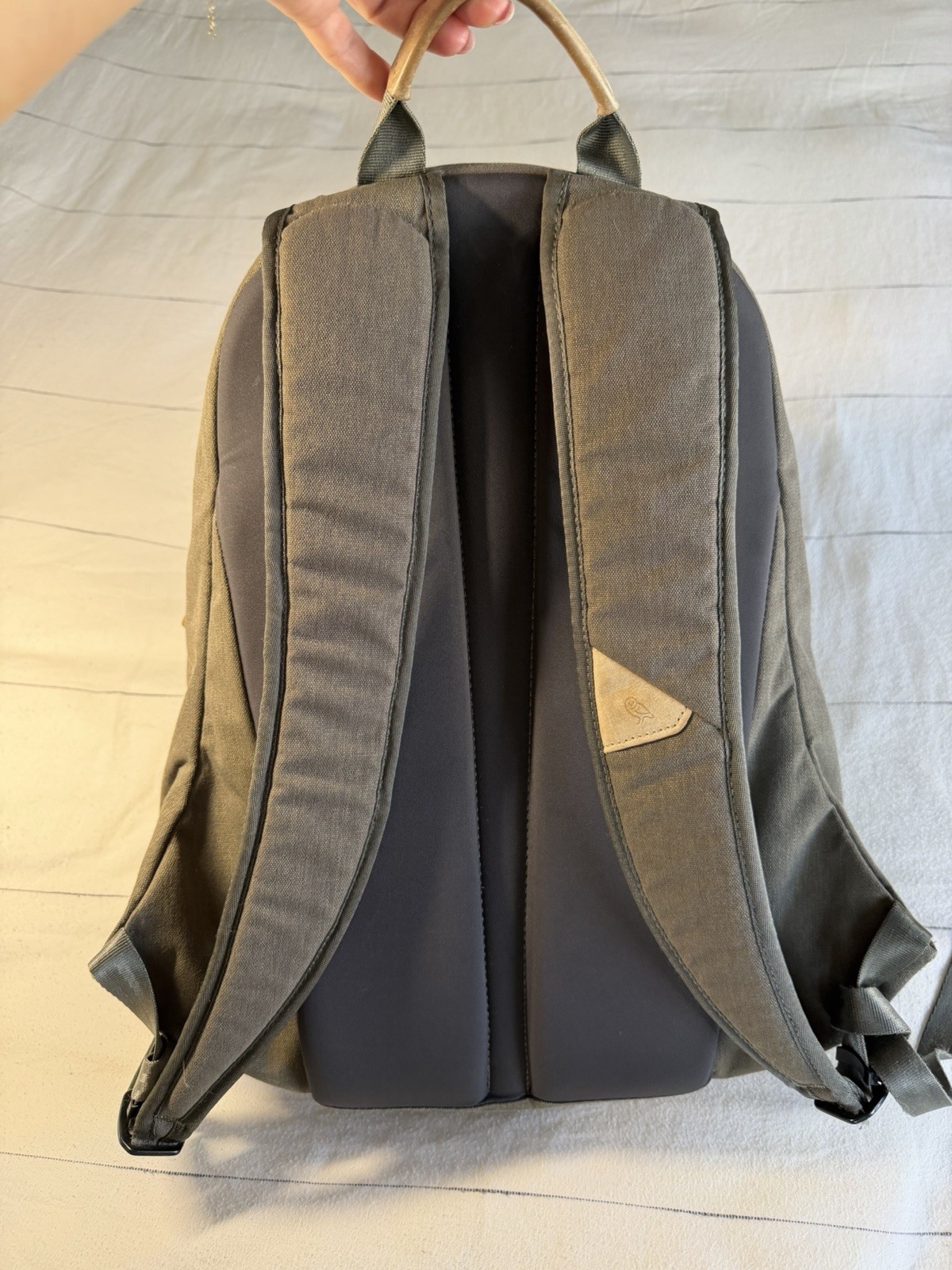 Bellroy Canvas Backpack With Multiple Compartments Sage Green