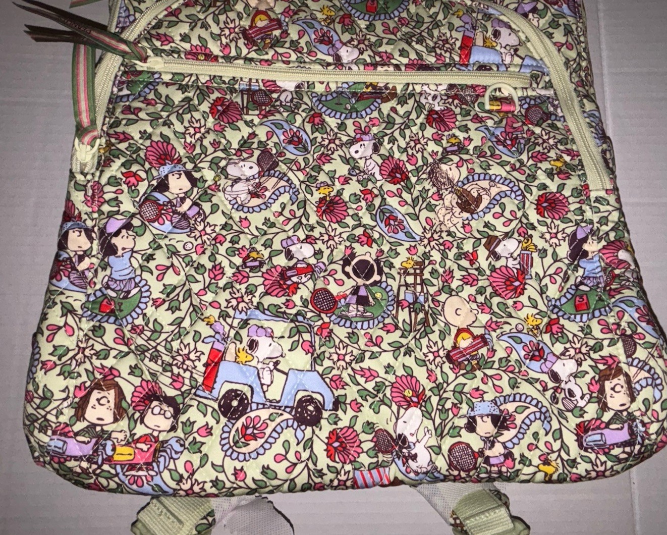 Vera Bradley Bancroft Backpack Bag Snoopy Country Club Peanuts Paisley