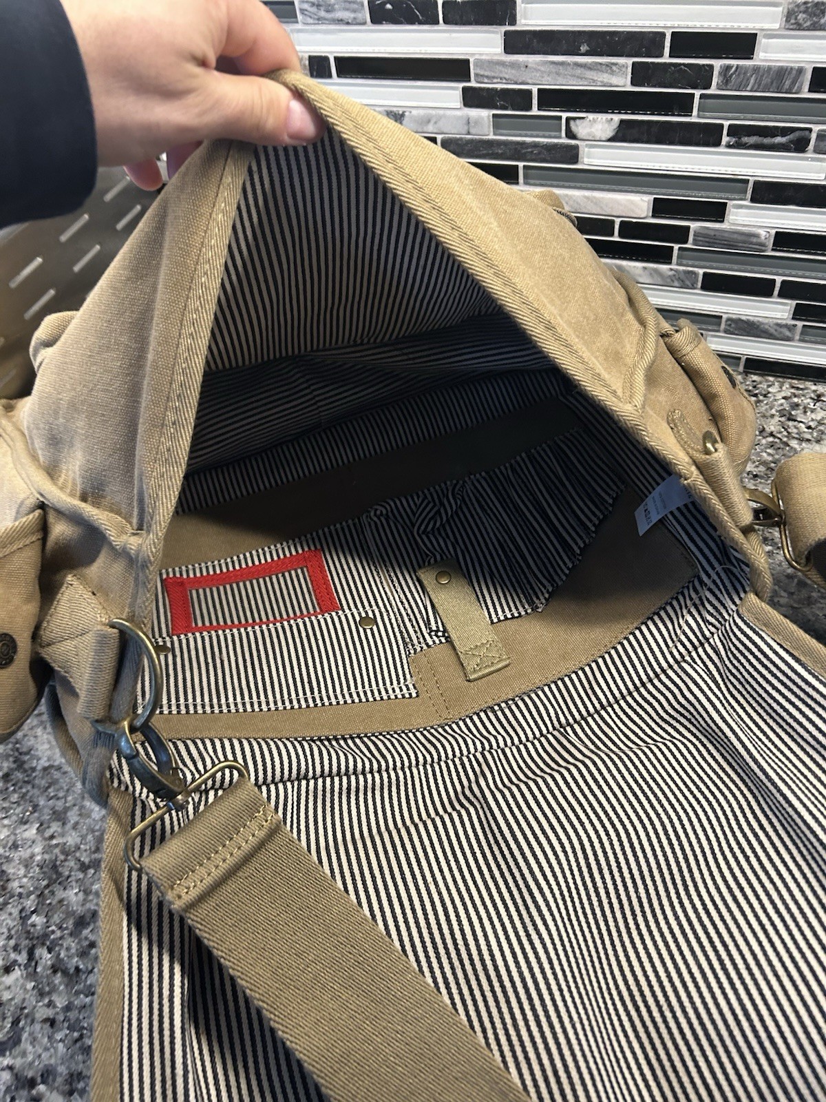 A. Kurtz Messenger BagLarge Khaki Tan Canvas Crossbody Field Standard Issue