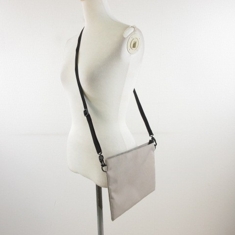 MUJI Shoulder Bag Greige Polyester Men’s Women’s Vintage Excellent Condition