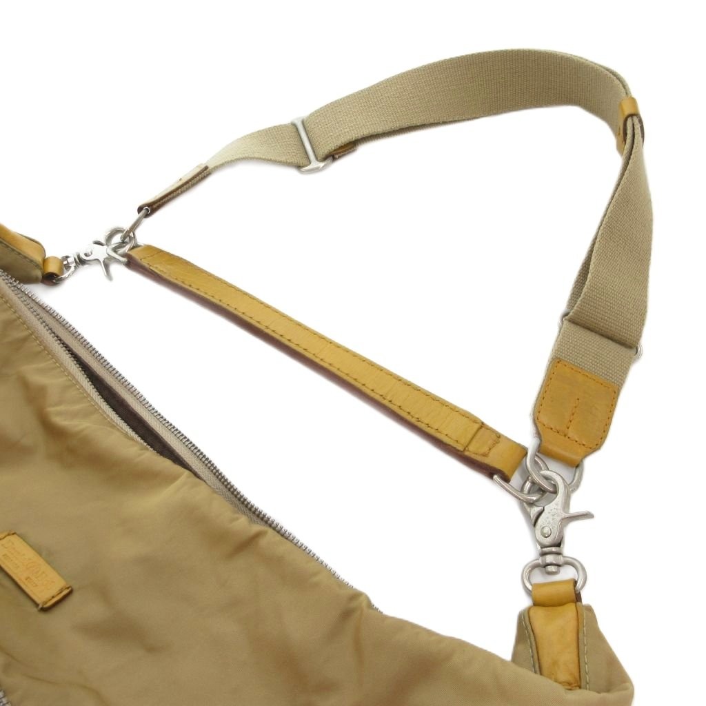 Daniel&Bob Khaki Yellow Beige 3W Shoulder Bag, Vintage, 11.8″ x 10″ x 5″