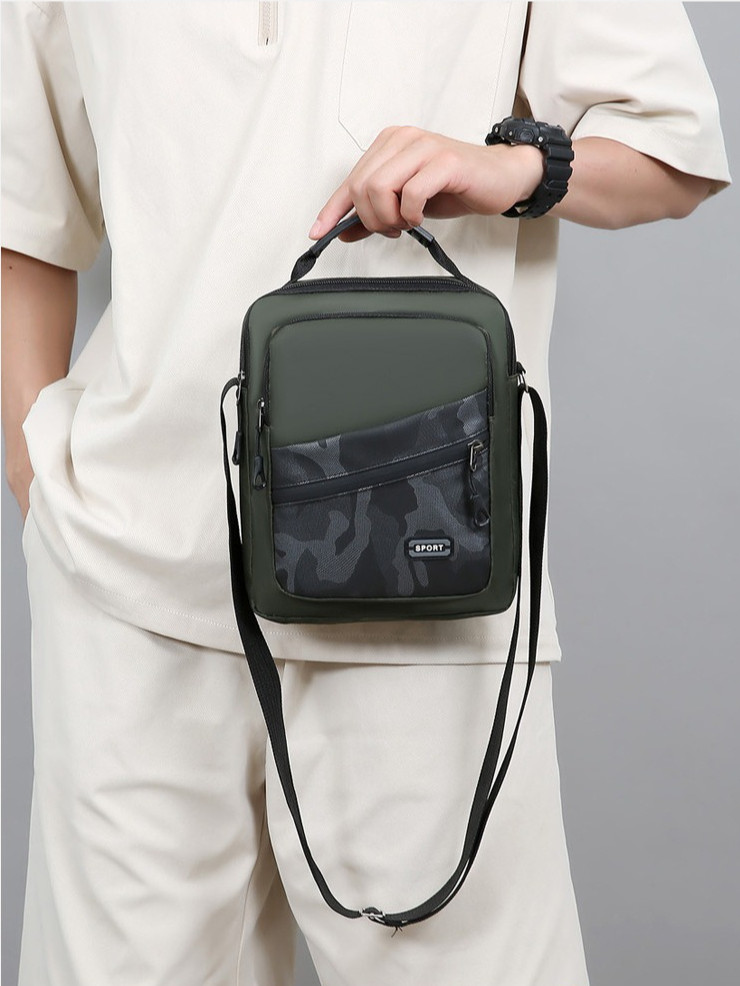 Men’s Navy Handbag Shoulder Bag Crossbody Casual Camouflage Style