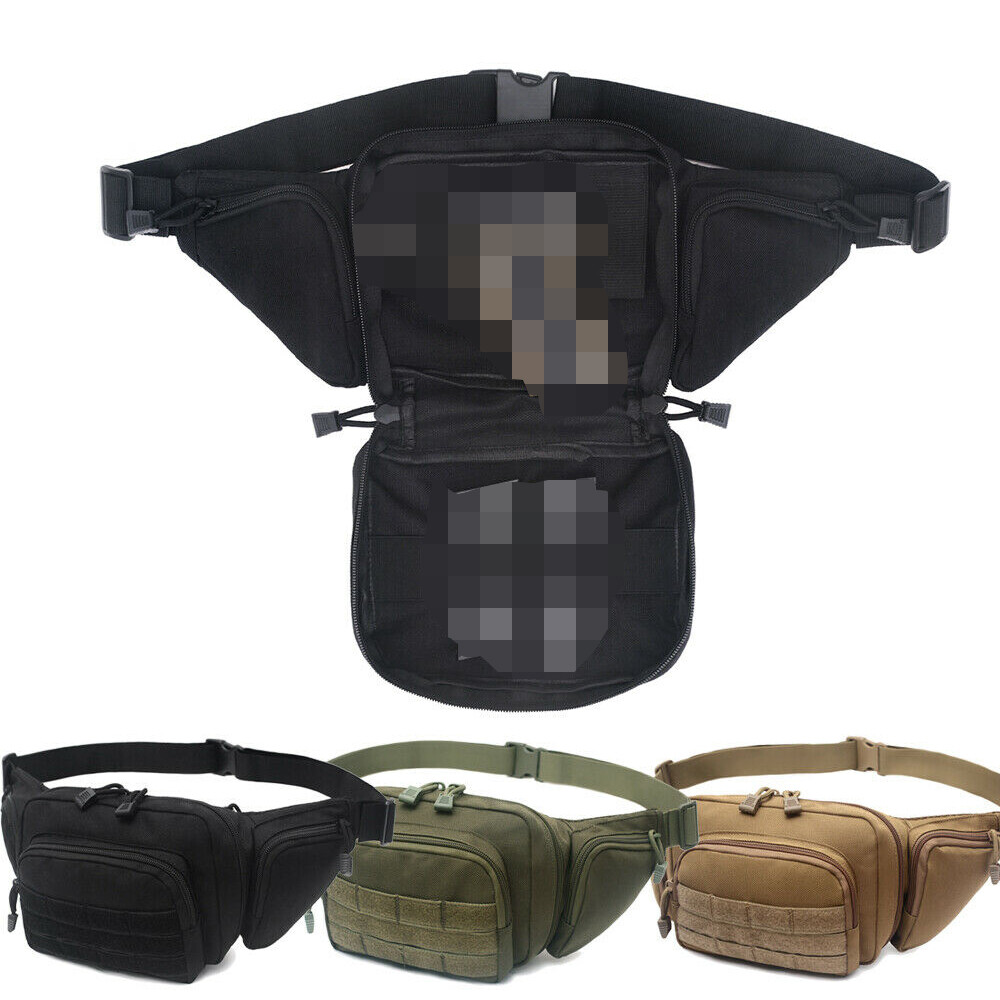 Tactical Gun Pistol Pouch Waist Pack Bag Fanny Pack Concealed Carry Gun Holster