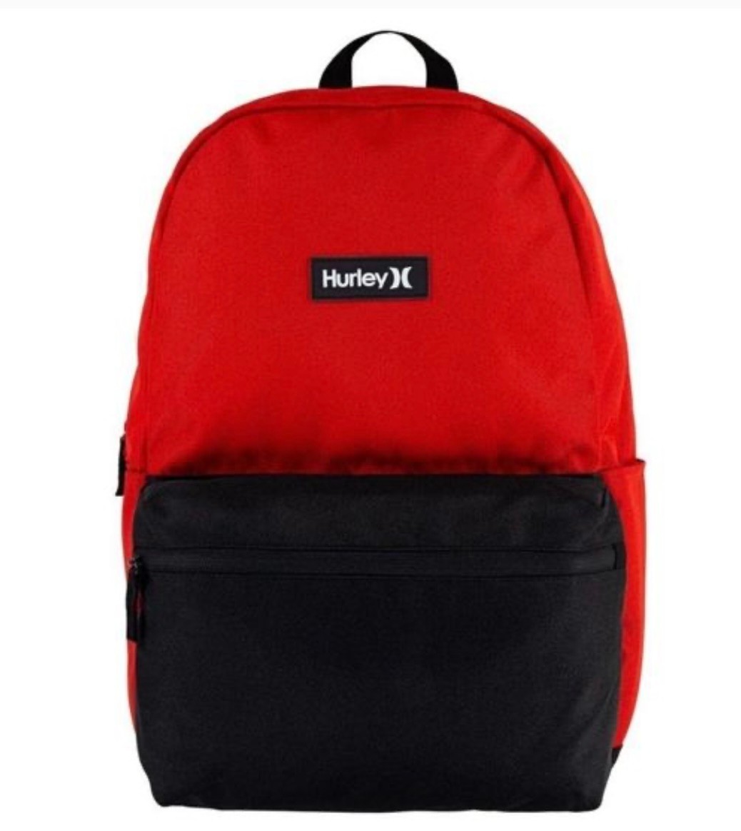 Hurley Aerial Essentials Backpack Color Block Action Red/Black NWT