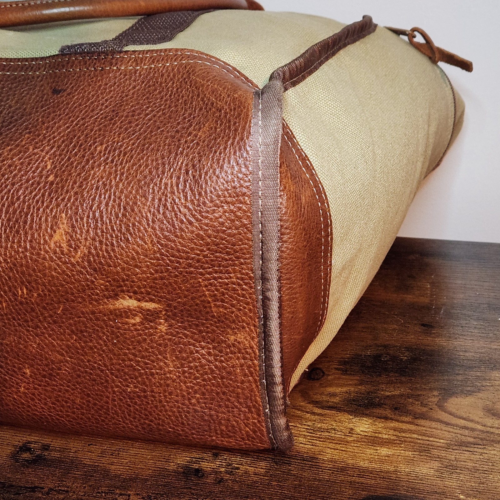 Vintage Orvis Canvas & Leather Tote Bag – Outdoor Field Carryall – USA
