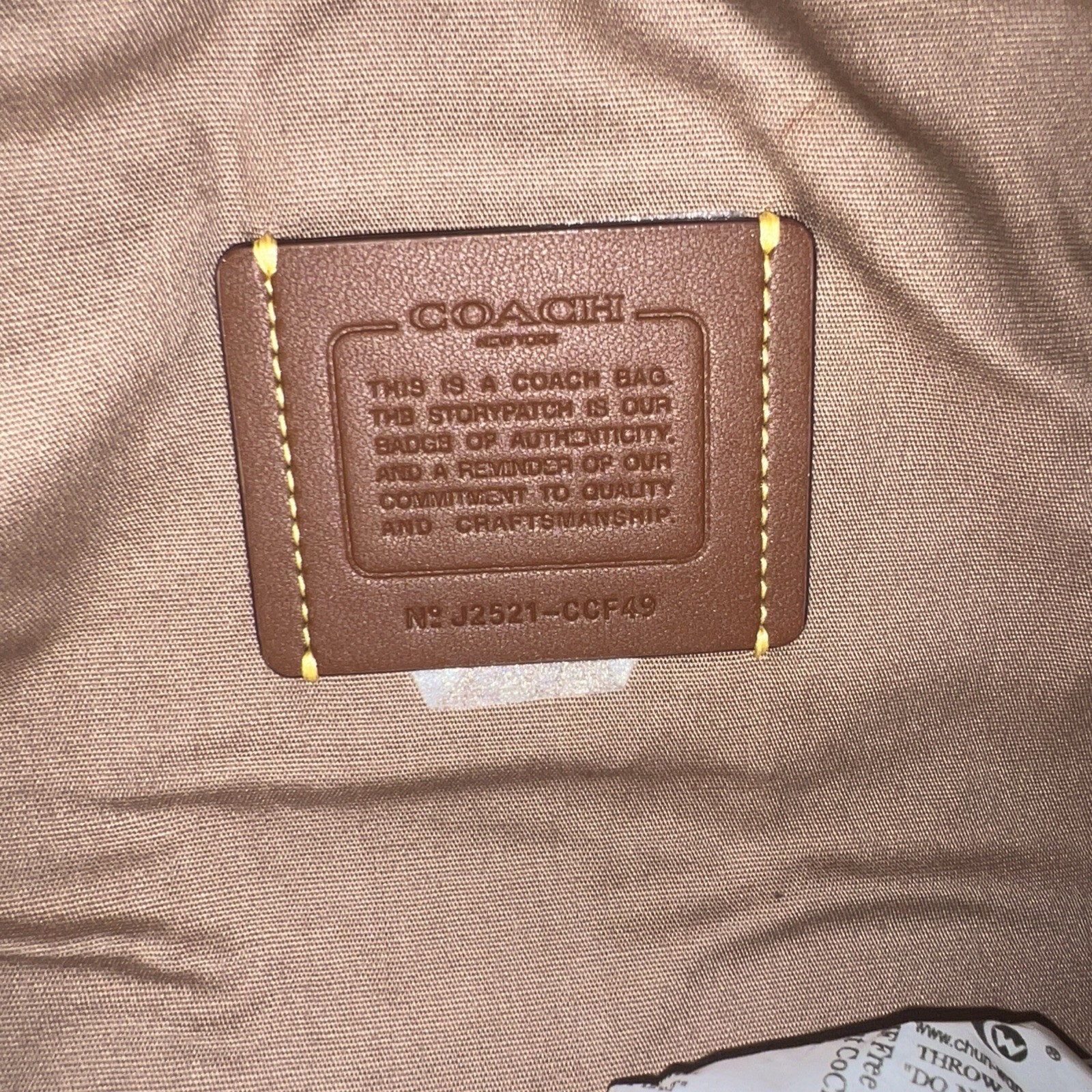 Coach Compass Bag 25 in Signature Canvas Brass/ Tan Multi. CCF49. NWT.