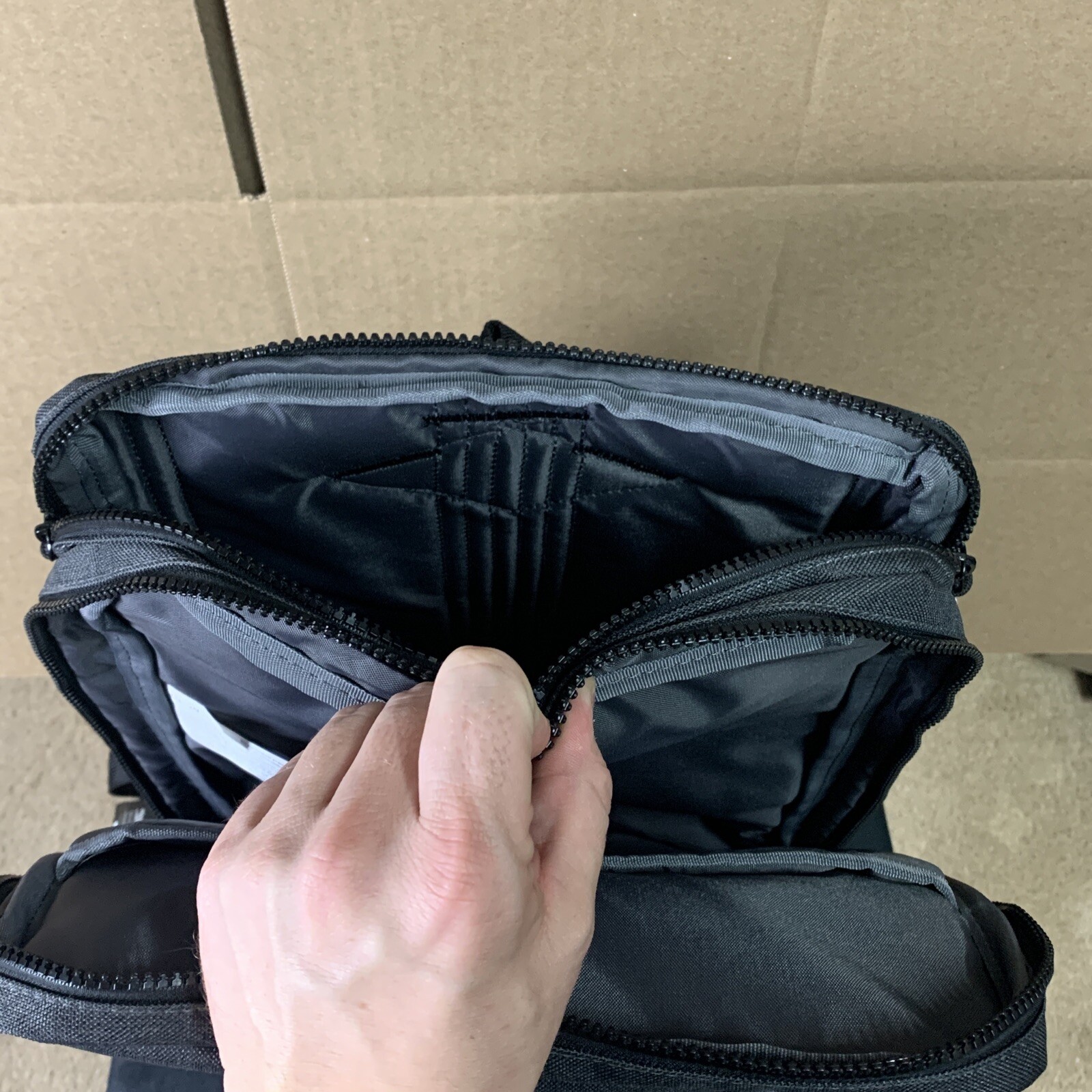 Rare NWT OGIO Gray Black Laptop BACKPACK~ Linen MOBILE STRIKE W/ Bottle