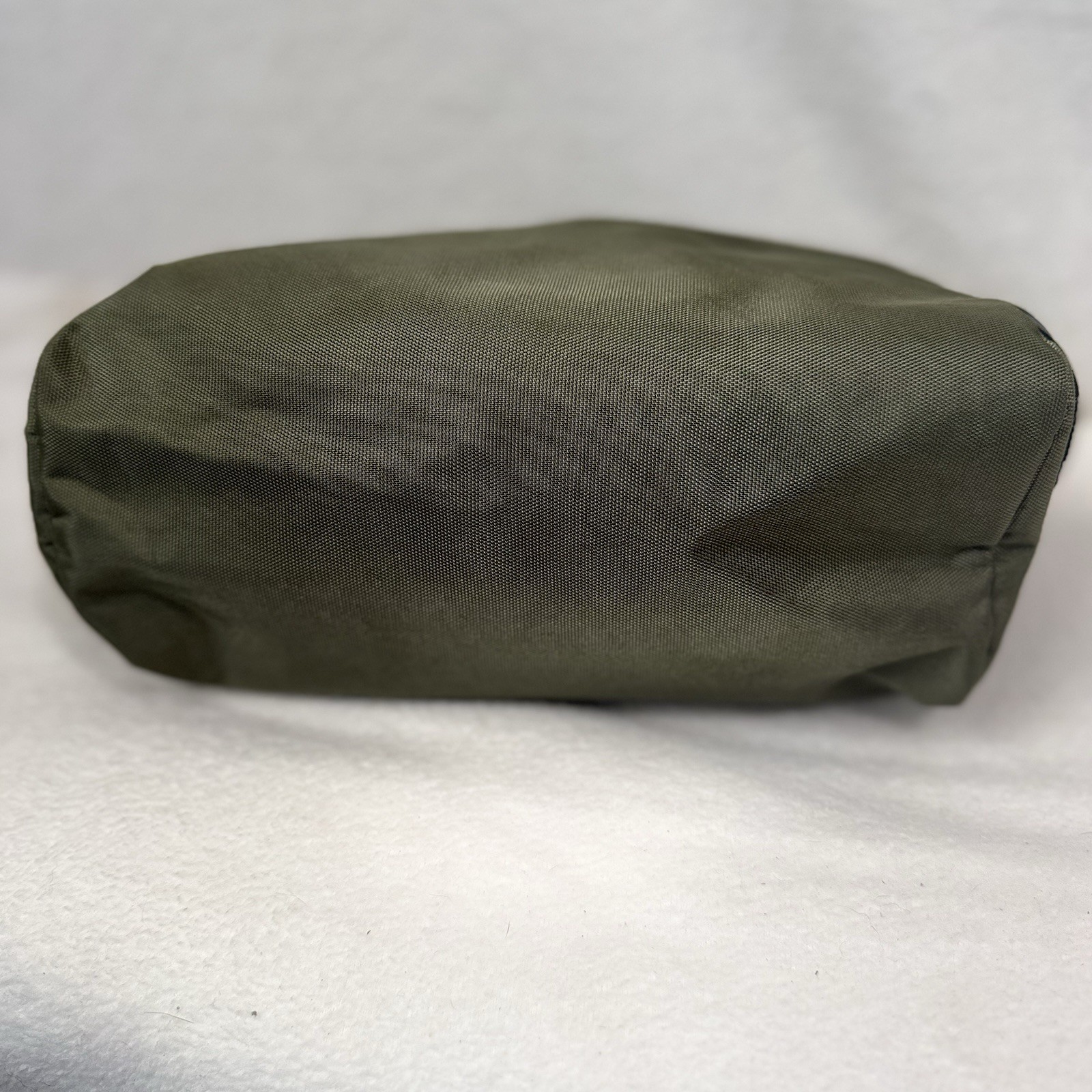 True Religion Men Toiletry Canvas Bag Handle Green W/ Horseshoe Logo 3 Zipper