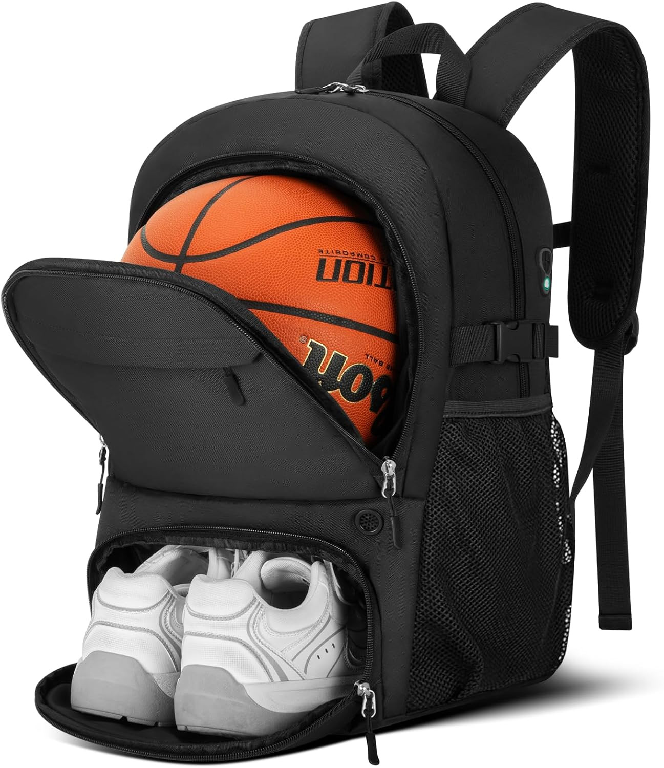 Basketball Backpack – Large Sports Equipment Bag with Ball Holder & Shoe Compart