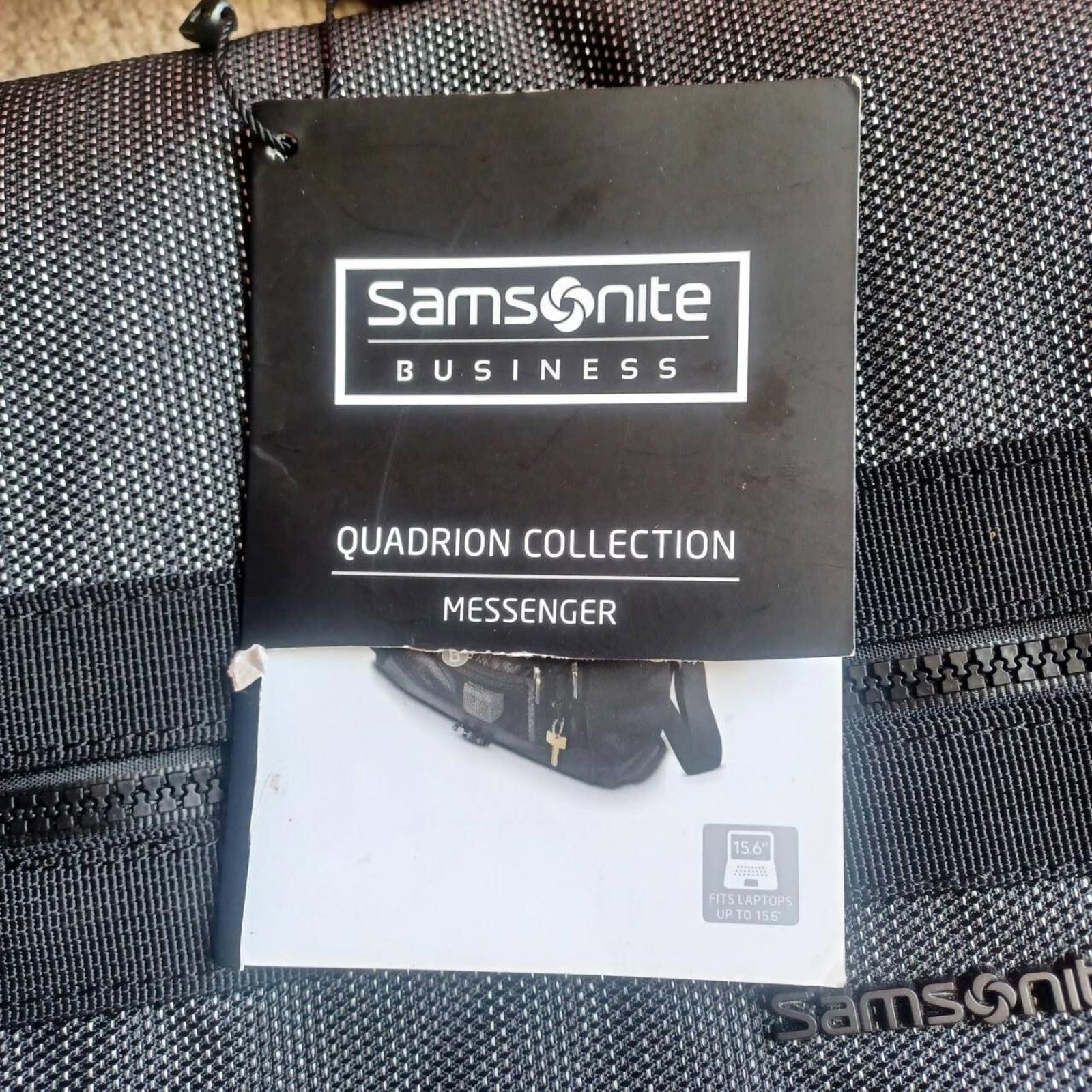 Samsonite Quadrion Laptop Messenger Bag Professional Business Shoulder Bag Black