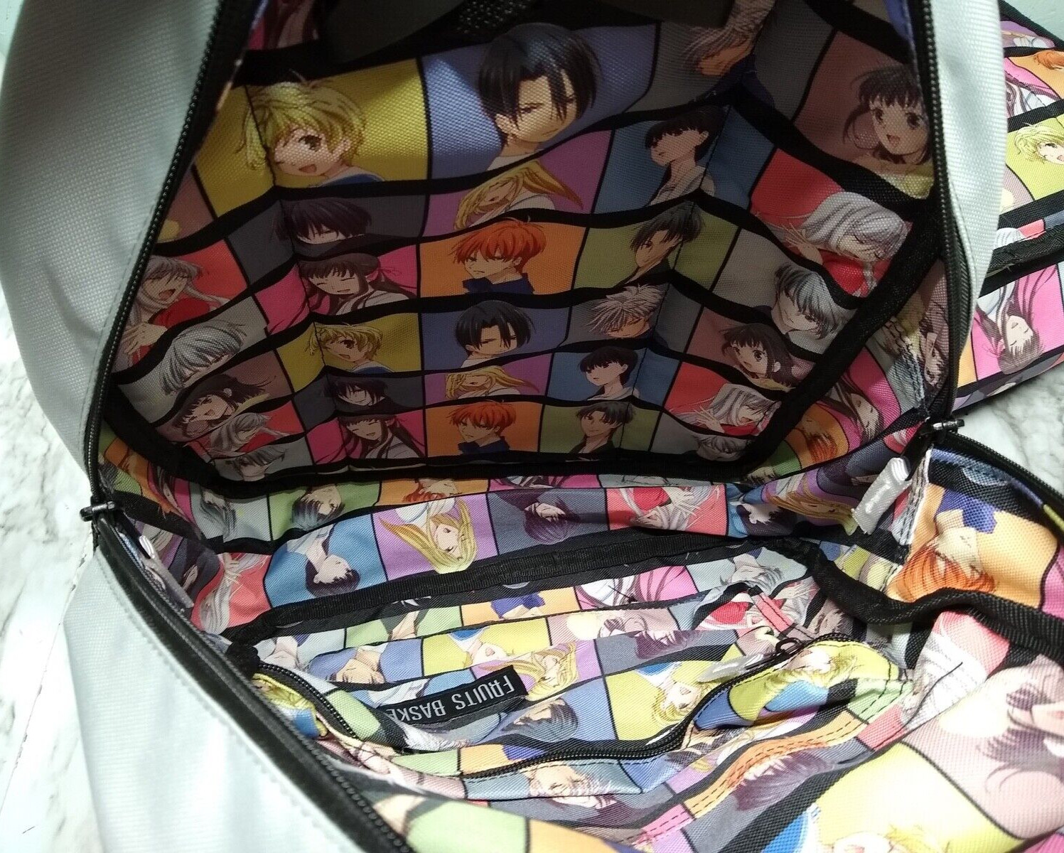 Fruits Basket Backpack Yuki Rat Kyo Cat Patch Flip Pak Reversible All Over Print