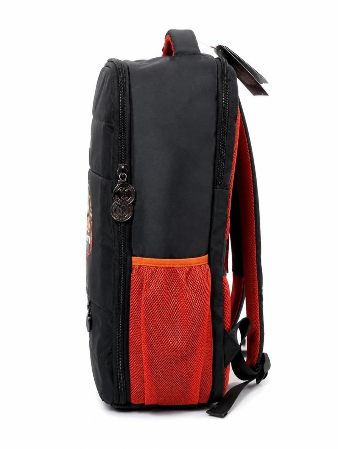 ED HARDY BLACK & ORANGE GRAPHIC ROARING TIGER EMBROIDERED LOGO BACKPACK NWT