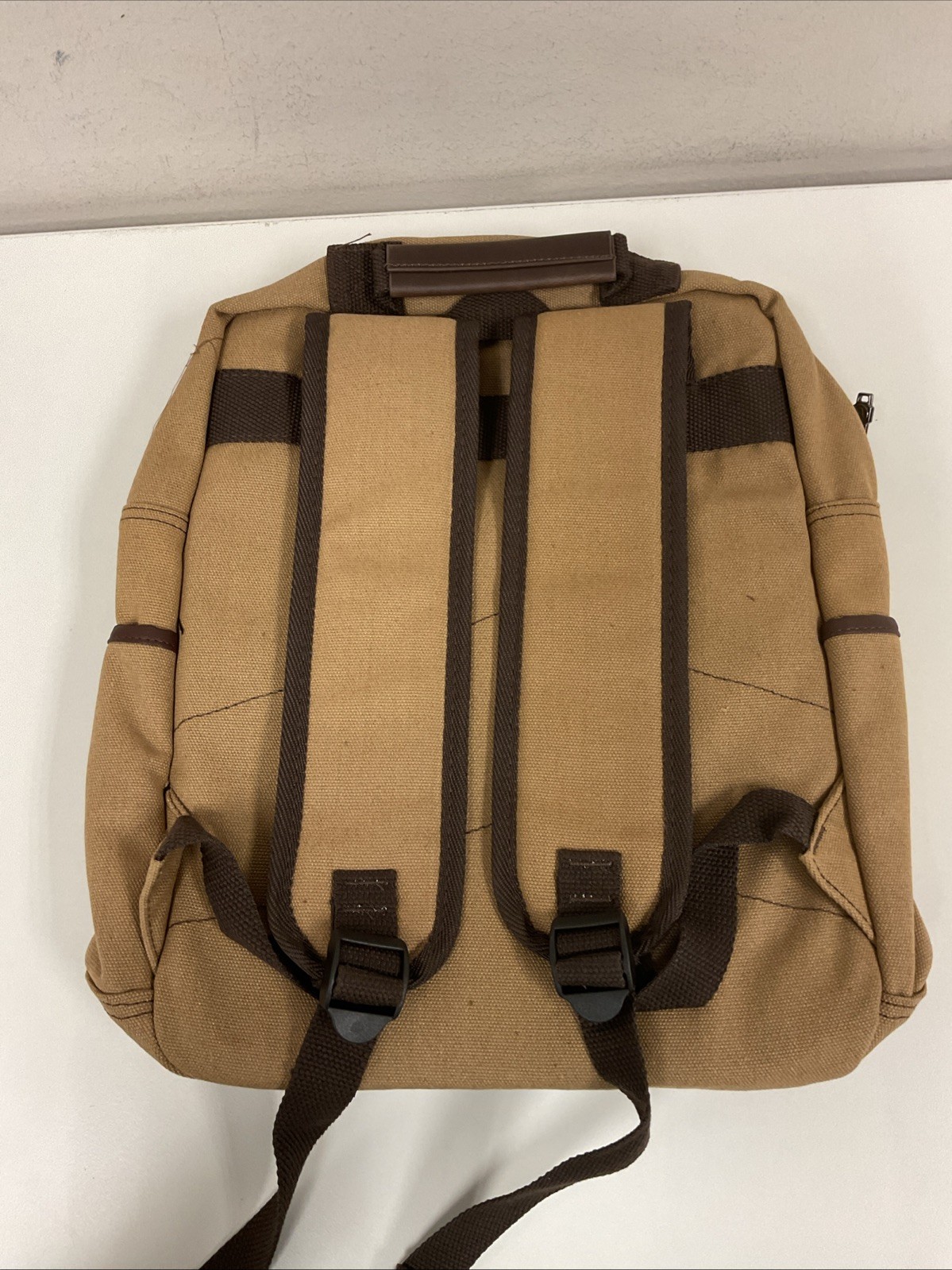 West Pony 16” Canvas Laptop Backpack- Tan