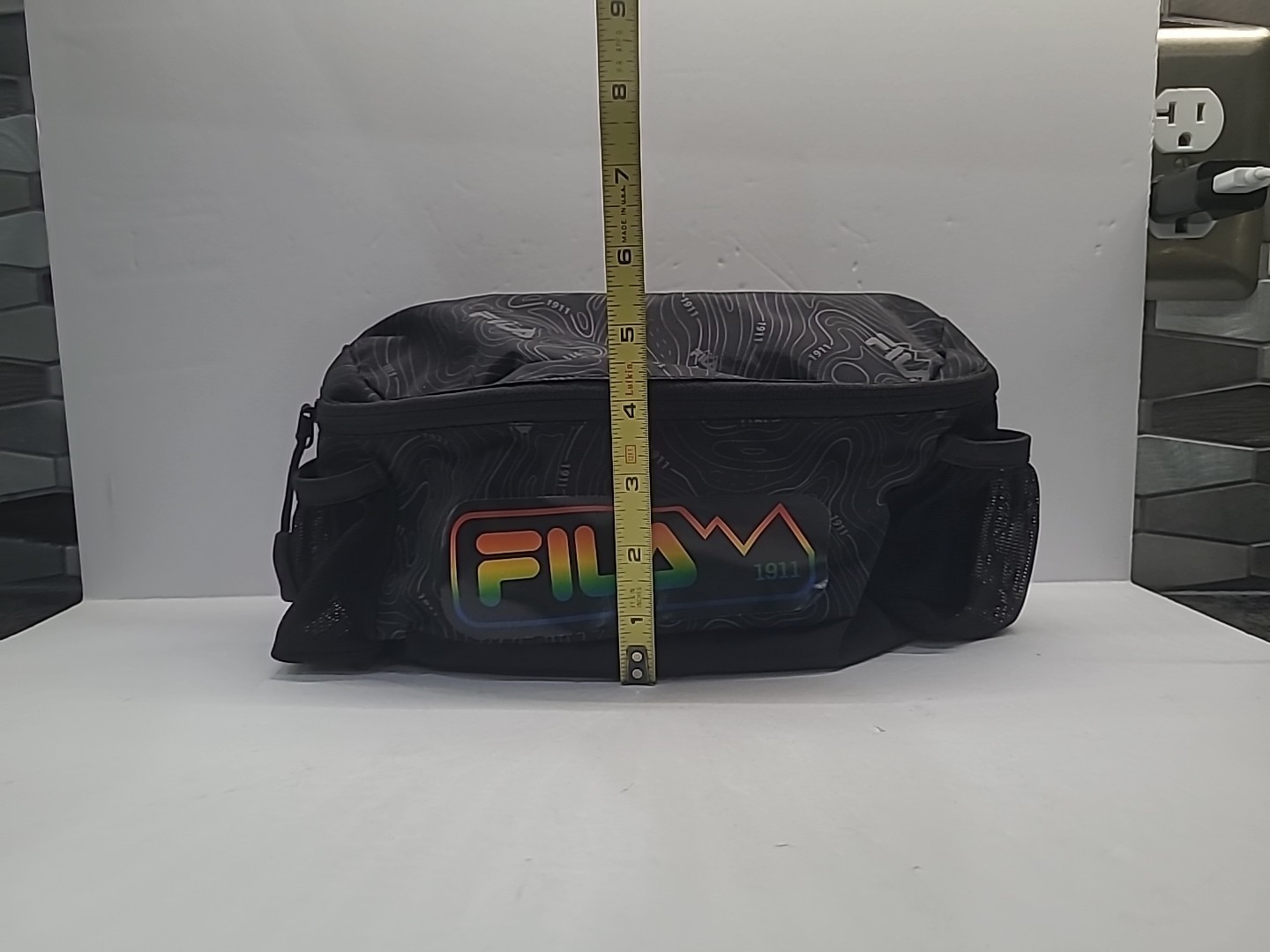 FILA Fanny Pack Unisex Adjustable With 1 Zipper Pouche Black 1911 Belt Bag