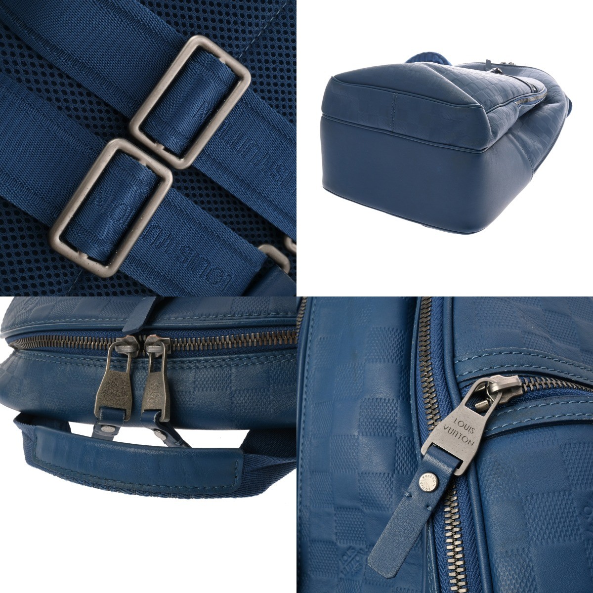 LOUIS VUITTON Damier Anfini Michael backpack Neptune N41353 800000147592000