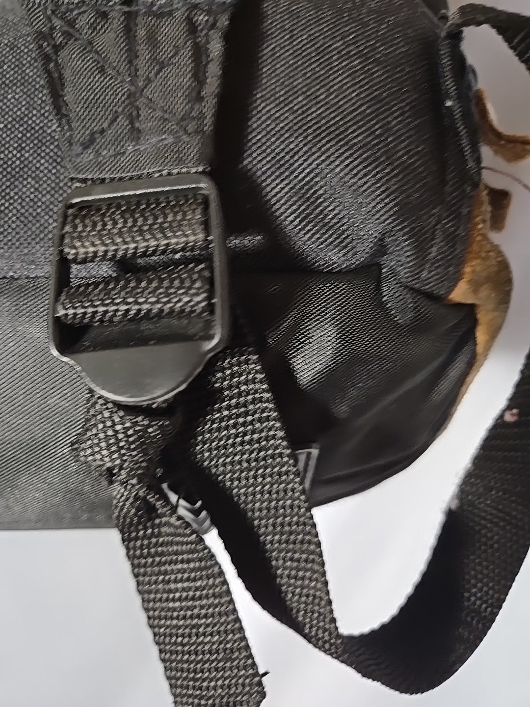 Eastsport Black Backpack Leather Accents Drawsting And Flip Close