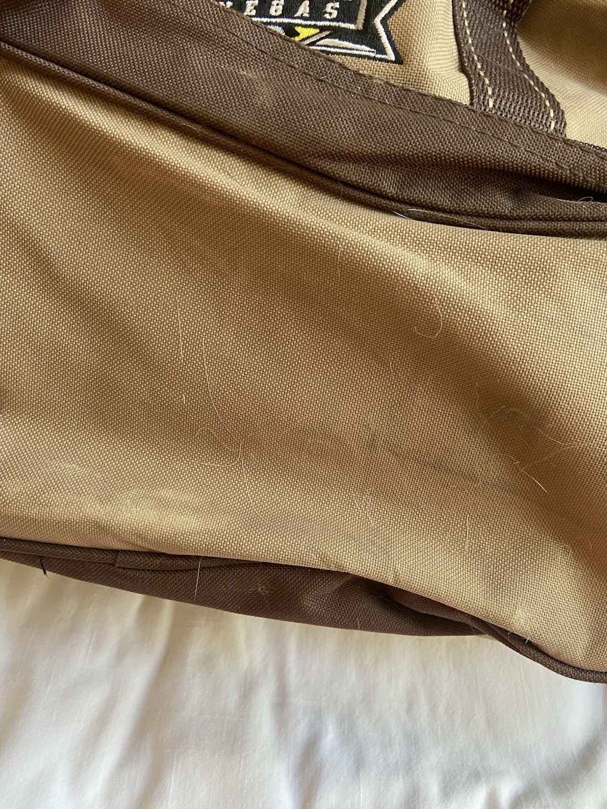 2011 Justin Boots NFR PRCA Rodeo Wrangler Las Vegas Brown Duffle Bag