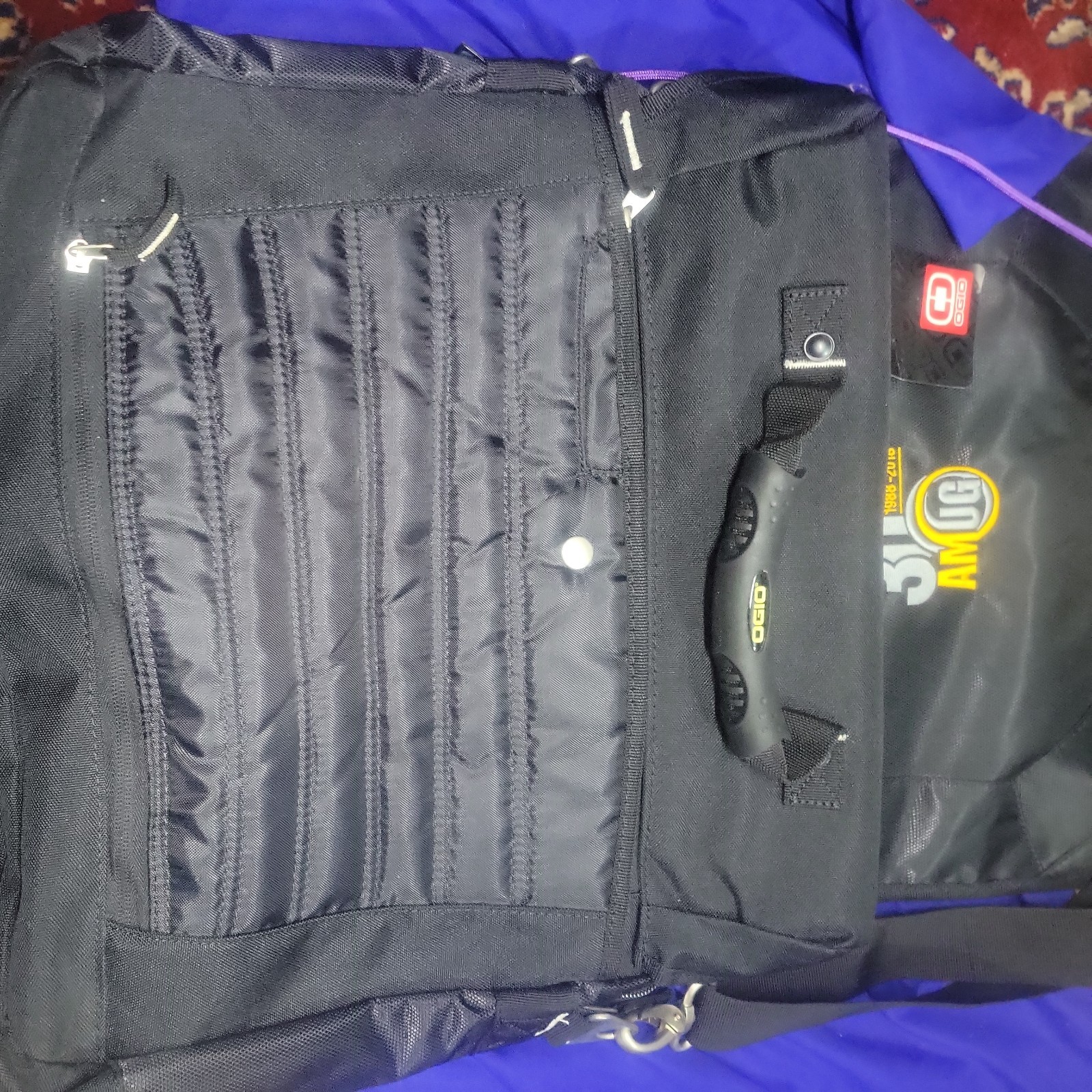 Ogio Jack Pack Laptop Shoulder Black Messenger Bag W/ Audio Pocket 711203