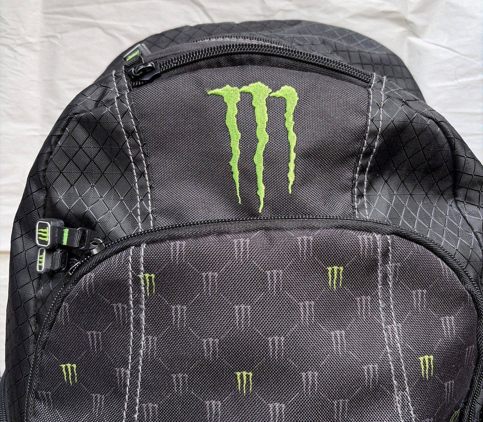 Monster Energy Drink Promo Bundle Backpack Laptop Bag+ AOP Beanie+ Stickers Y2K