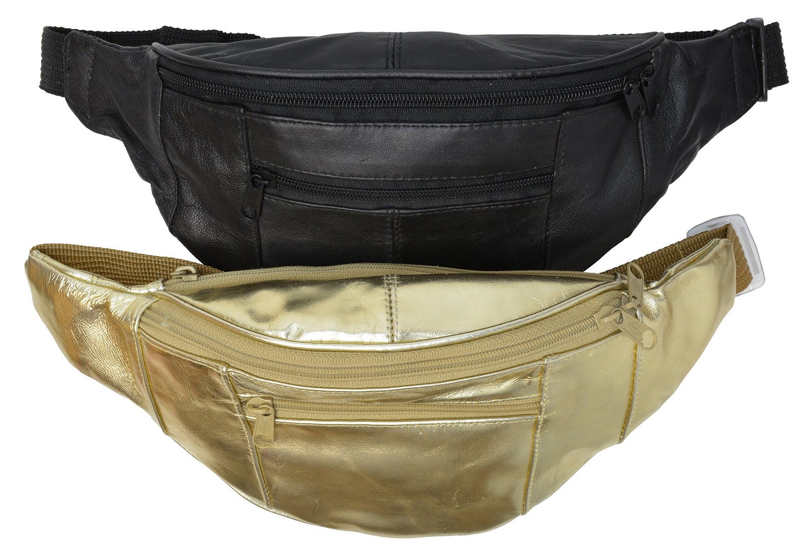 Marshal Black Leather Fanny Pack- Top Men´s Waist Money standard,