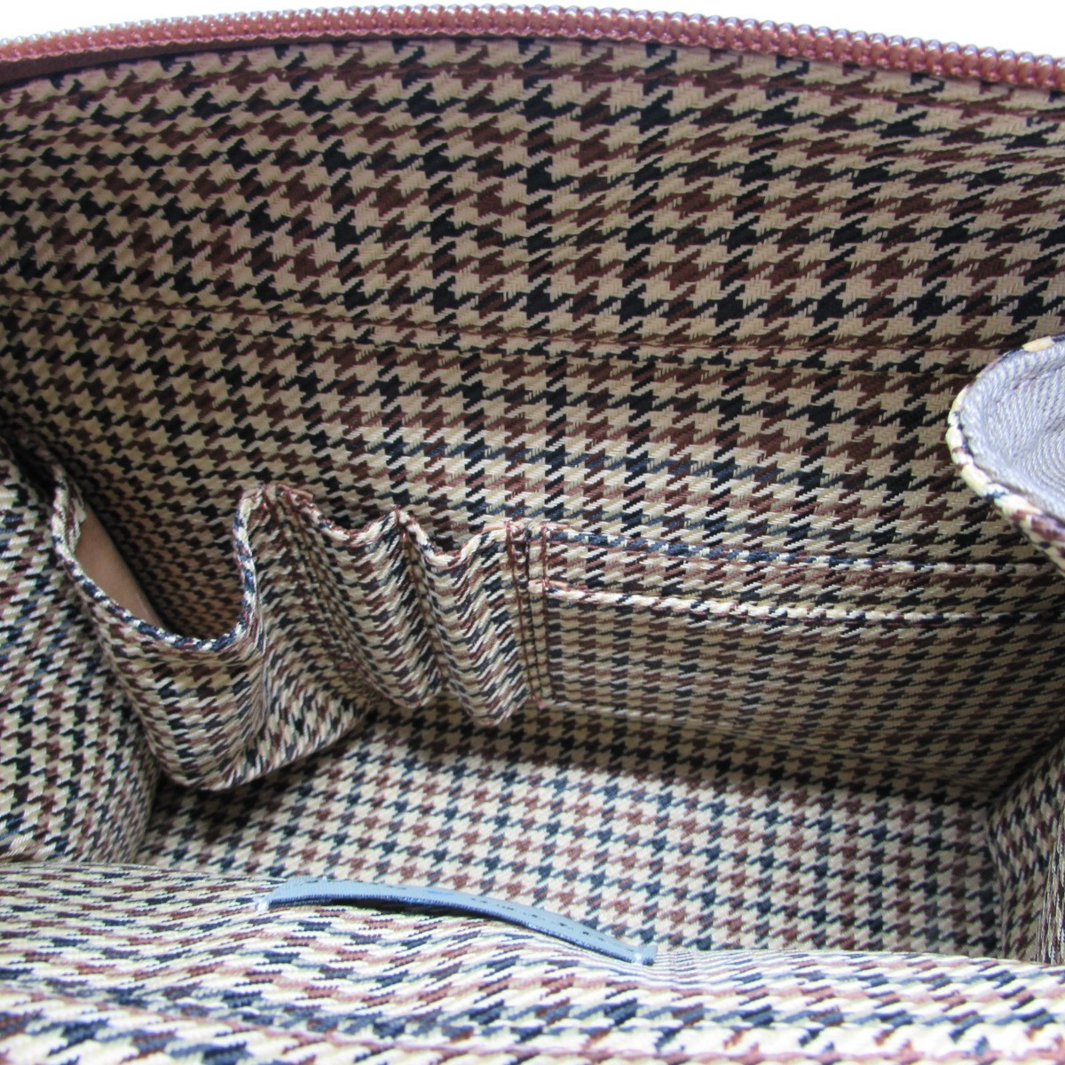Cutter & Buck Utility Kit Travel Bag Cotton Twill Leather Trim Brown Tan New